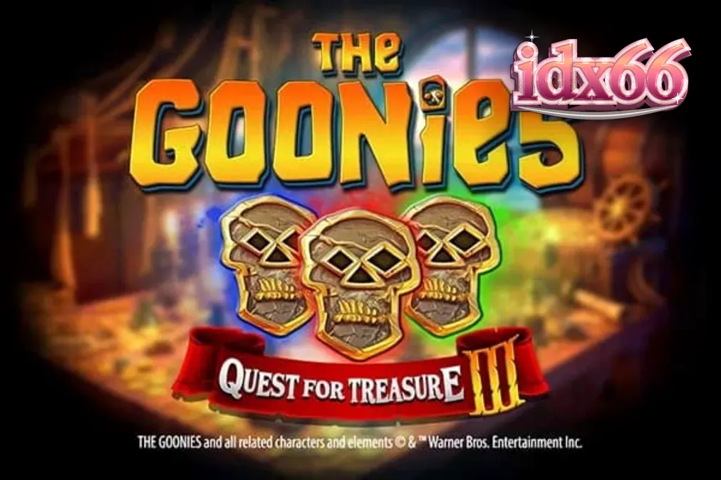 Tampilan visual slot The Goonies Quest for Treasure 3 dengan nuansa petualangan klasik